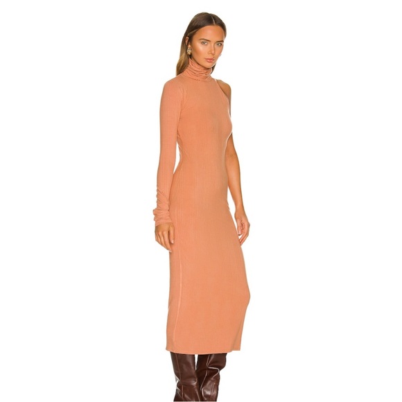 NEW Lovers and Friends Trisha Midi Dress in Dark Nude - Picture 2 of 5